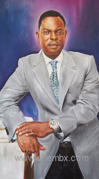 portraitpainting of a san in fct abuja nigeria africa oilcolor on canvas  by artistchembx